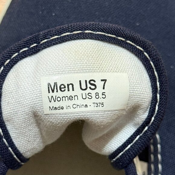 Vans Authentic Unisex Navy Canvas Shoes Mens 7 Womens 8.5 Sneakers Sanitized - Picture 3 of 9